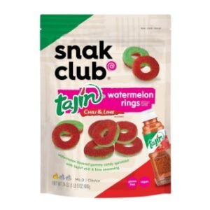 SNACK CLUB TAJIN WATERMELON GUMMY RINGS 64G