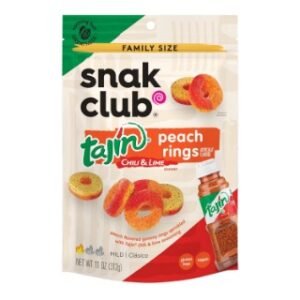 SNAK CLUB TAJIN PEACH GUMMY RINGS 71G